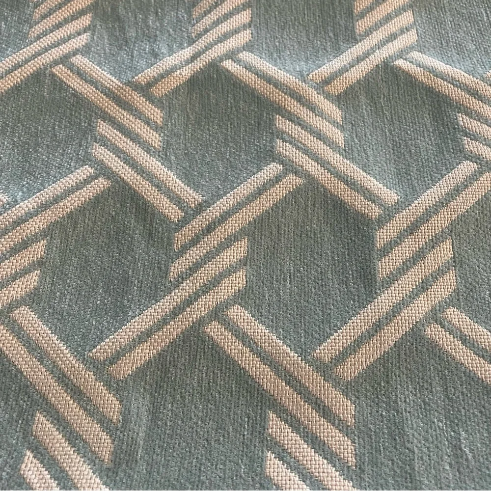 19x19 aqua blue and cream rope pillow cover